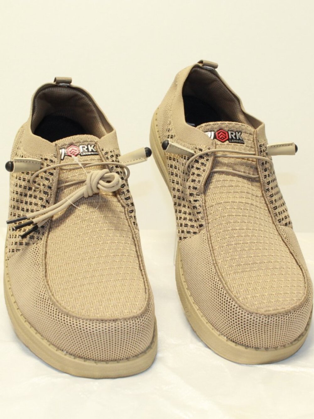 LARNMERN Size 13 Khaki Steel Toe Slip On Lightweight Comfort Safety Work Shoes